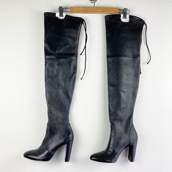 Stuart Weitzman Vidaland 100 Boot in Black Leather Size 6.5 - Picture 5 of 16